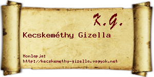 Kecskeméthy Gizella névjegykártya